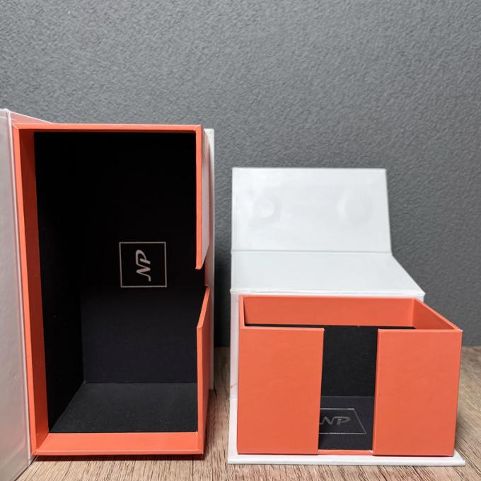 Het Kartondocument van luxematte white magnetic collapsible rigid Vakje Groot Aangepast Verpakkend Giftvakjes Douaneembleem
