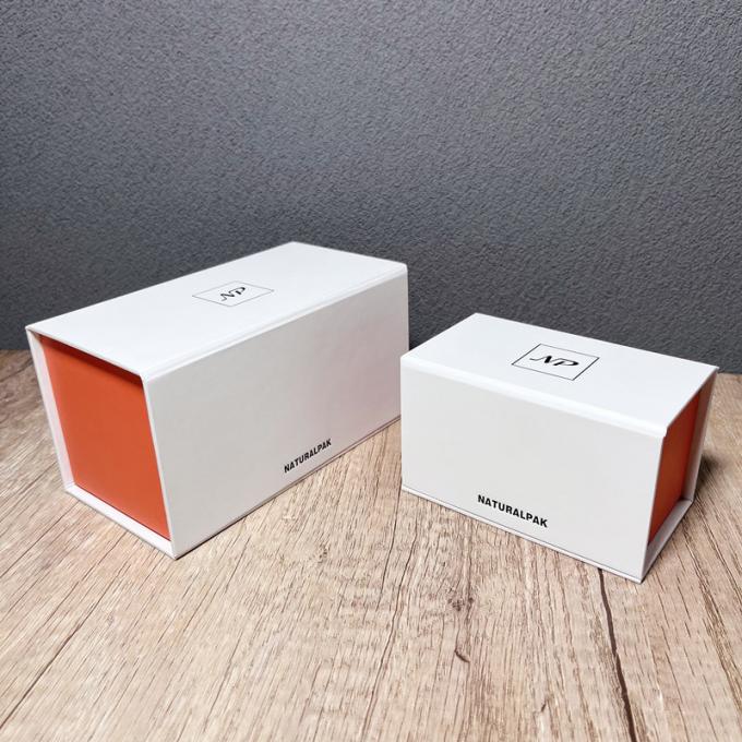 Het Kartondocument van luxematte white magnetic collapsible rigid Vakje Groot Aangepast Verpakkend Giftvakjes Douaneembleem