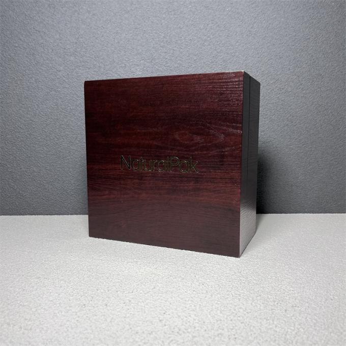 Rood Houten het Document van de douaneluxe Verpakkend Vakje voor de Vastgestelde Gift van het Horlogehorloge
