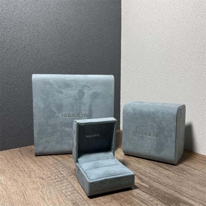 High-End de Blauwe Doos van de de Juwelengift van Microfiber
