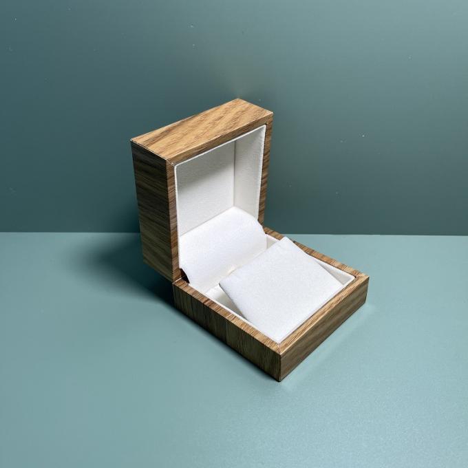 Het Document van de vervaardigingdouane Houten Juwelenvakje voor Ring Earring Pendant Bangle Bracelet-Halsbandgift