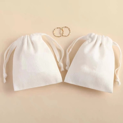 Van de de Juwelenzak van SMATA Romig witte Drawstring Katoenen van de de Douanegrootte Juwelenzakken