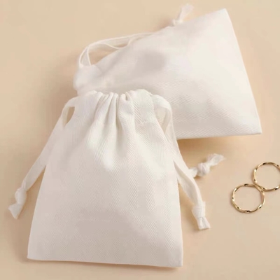 Van de de Juwelenzak van SMATA Romig witte Drawstring Katoenen van de de Douanegrootte Juwelenzakken