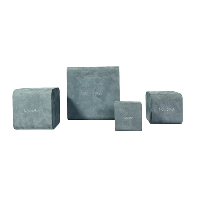 Hoge van de Luxejuwelen van Beëindigen Blauwe Microfiber van het de Dozen Ondoorzichtige Vierkante Horloge Verpakkende de Giftdozen