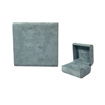 Hoge van de Luxejuwelen van Beëindigen Blauwe Microfiber van het de Dozen Ondoorzichtige Vierkante Horloge Verpakkende de Giftdozen