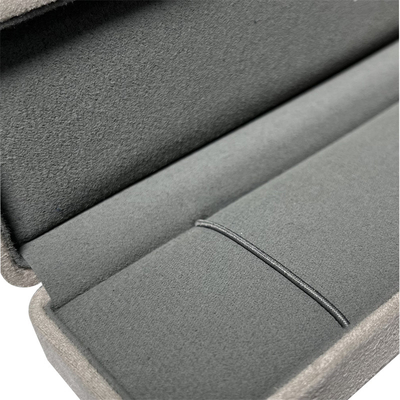 In het groot Ronde van de de Juwelendoos van het hoekfluweel van de de Luxeoorring de Armbandhalsband Ring Box Jewelry Packaging Box