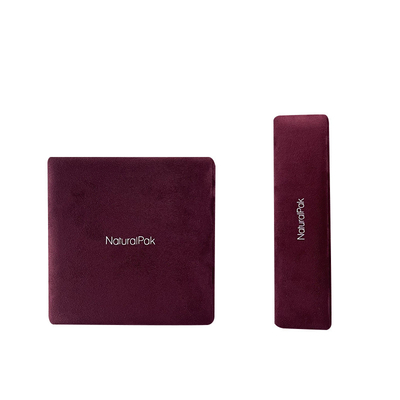 Van de Doosplastiek Behandelde Microfiber van luxejuwelen de Verpakkende van de de Tegenhangerarmband zachte van de de Armbandhalsband rond gemaakte hoek Bourgondië