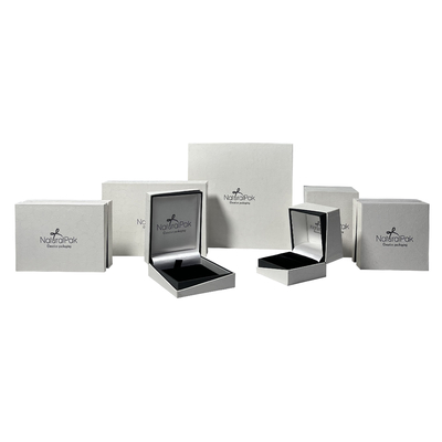 Van de Witte Doos van de de Juwelengift van Tegenhangerring packaging boxes clamshell Pu
