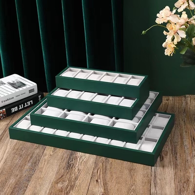 Klantgerichte Groene het Horlogevertoning Tray Screen Print van het Kleurenfluweel