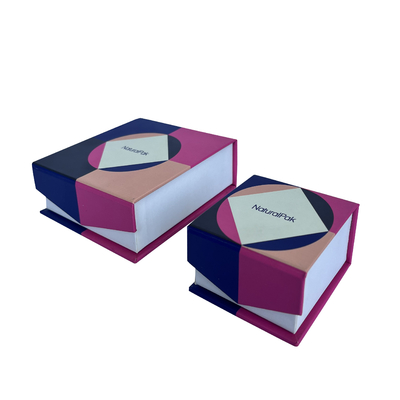 Het geometrische van de de Juwelendoos van de Patroon Magnetische Sluiting Kleine Karton Ring Boxes For Girls