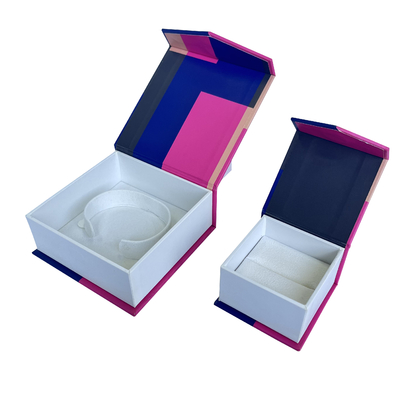 Het geometrische van de de Juwelendoos van de Patroon Magnetische Sluiting Kleine Karton Ring Boxes For Girls