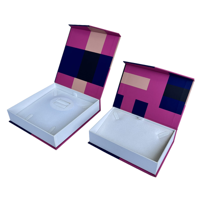 Het geometrische van de de Juwelendoos van de Patroon Magnetische Sluiting Kleine Karton Ring Boxes For Girls