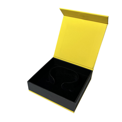 OEM ODM de Magnetische Doos Helder Geel Magnetisch Ring Box van Sluitingsjuwelen
