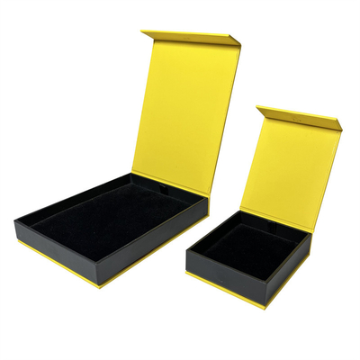 OEM ODM de Magnetische Doos Helder Geel Magnetisch Ring Box van Sluitingsjuwelen