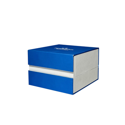 Doos van de Doosjuwelen van Sapphire Blue Plastic Luxury Watch de Verpakkende voor Halsbanden en Oorringen