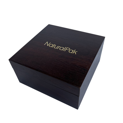 Het Document van de douanewijn Rood Houten Verpakkend Vakje Zilveren Metaal Logo Watch Set Box