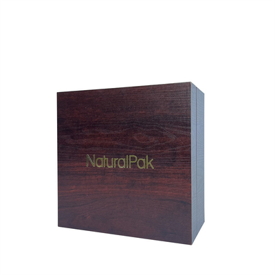 Het Document van de douanewijn Rood Houten Verpakkend Vakje Zilveren Metaal Logo Watch Set Box