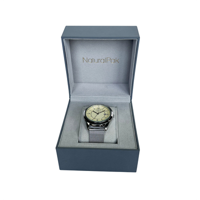 Lichtblauw Horloge Houder In reliëf gemaakt Logo Watch And Bracelet Box