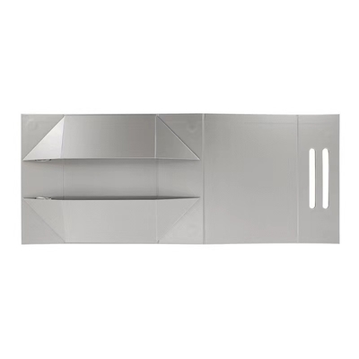 De zilveren Grey Luxury Folding Gift Boxes-Oem Kleine Doos van de Kartongift met Lange Strook