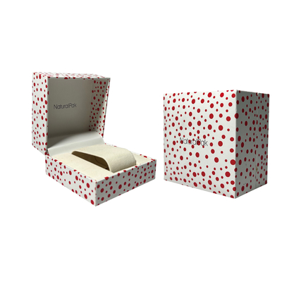 De polka Tweedelig Dot Wrist Watch Packaging Boxes lanceert Kartongift Verpakking