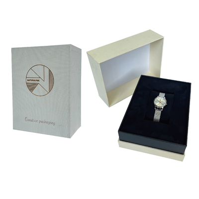 Tweedelige de douane lanceert de Doos van het Kartonhorloge met In een nis gezette Basis