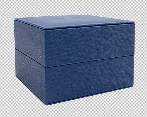 Van het het Kussenhorloge van het LUXE de BLAUWE Pu H BROODJE Verpakkende Doos Grey Velvet Inside