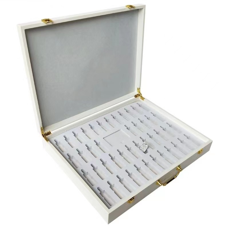 250*180*73mm Doos van de de Make-upopslag van Luxe de Kosmetische Verpakkende Dozen Witte Pu met Slot