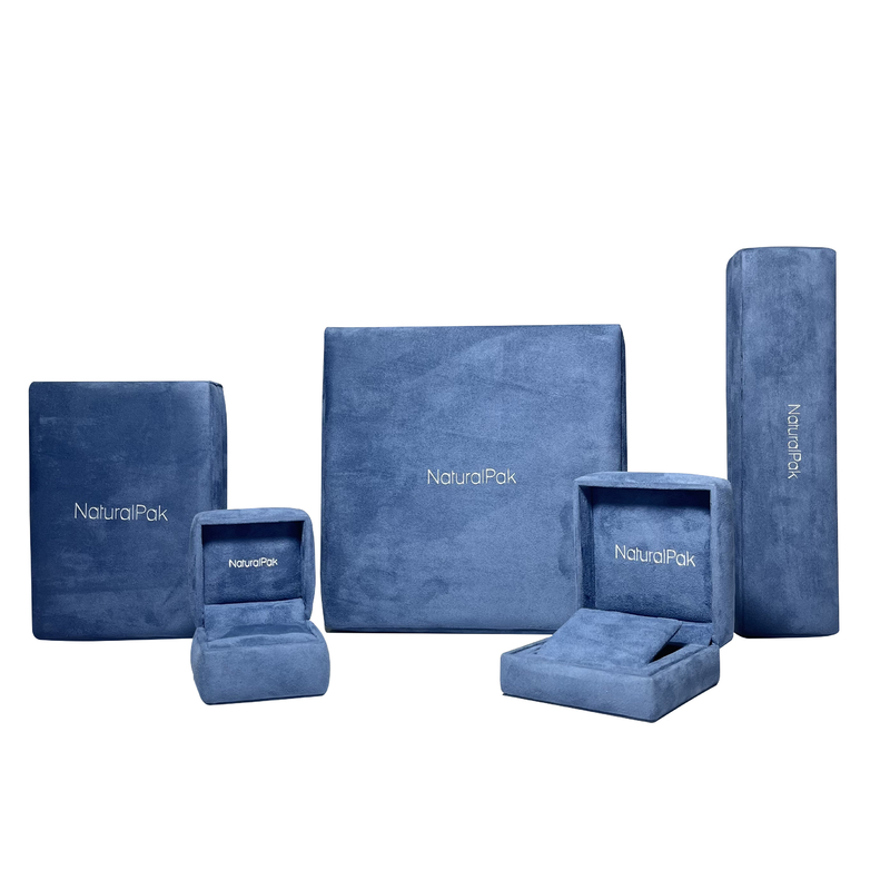 Pale Blue Luxury Jewelry Packaging-van de de Armbandoorring van de Dozen Decoratieve Halsband de Giftdoos