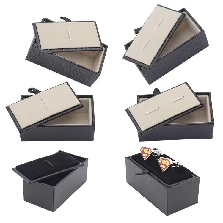 70*35*30mm Één en Twee Cufflink van de Satijntrekkracht Giftdoos voor Juwelen